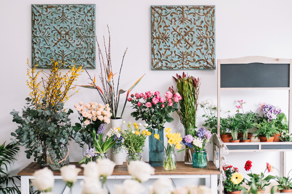 Décoration végétale en boutique